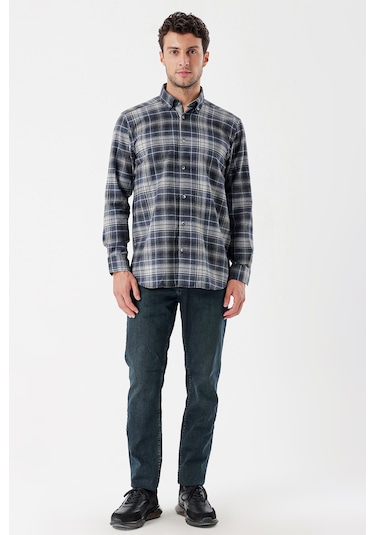 Koyu Lacivert Uzun Kollu Ekoseli Gabardin Sert Yaka Cepli Garnili Casual Comfort Fit Gömlek 1004235112-koyu Lacivert Koyu Lacivert Koyu Lacivert Uzun Kollu Ekoseli Gabardin Sert Yaka Cepli Garnili Casual Comfort Fit Gömlek 1004235112-koyu Lacivert Koyu Lacivert