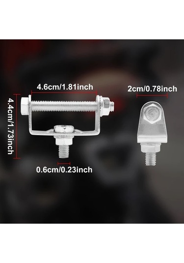 Hightower 1 Adet Motorcycle Sis Farı Braketi Alüminyum Alaşım Spot Işık Ayar Açılı Yardımcı Lamba Tutucu 46mm Gümüş