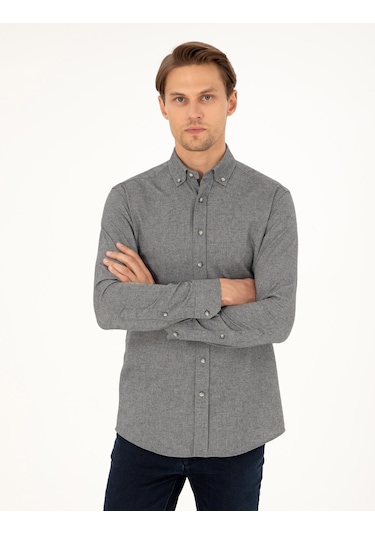Pierre Cardin Erkek Gri Gömlek Desenli 50293756-vr024 Gri