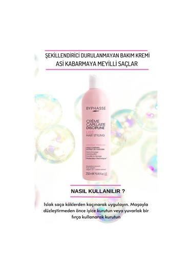 Byphasse Kabarık Saçlar İçin Şekillendirici Bakım Kremi 250 ML