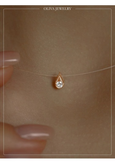 Jp Olıva İplikte Kolye Gerçek Gümüş 925 Damla 436516100 Beyaz