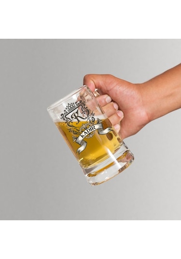 Kişiye Özel Tasarımlı Arjantin Bira Bardağı Kulplu Ve İsim Yazılı Özel Bardak