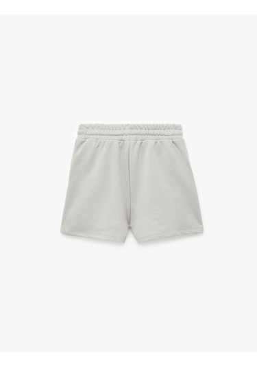 Koton Cepli Beli Bağcıklı Pamuklu Slim Fit Mini Şort Gri 6sal40004ık Gri