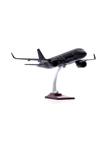 Zekupp Airbus A320 1/100 Thy Siyah Renk Çizgili Uçak Maketi