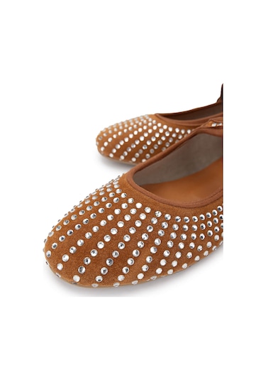 Tamer Tanca Kadın Hakiki Deri Taba Süet Babet Ayakkabı 970 7988 Bn Ayk 25 Taba Suet Taba Süet