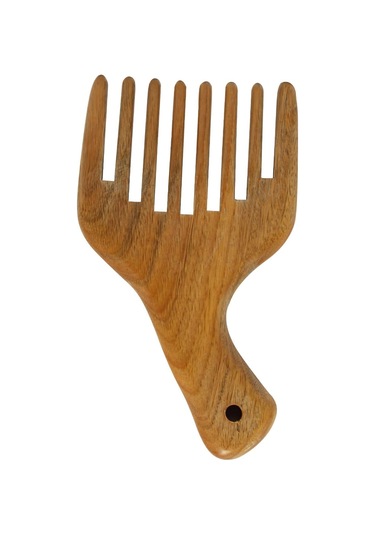 Kıvırcık Saçlar İçin Sandal Ağacı Geniş Dişli Ahşap Saç Tarağı