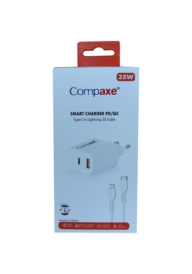 Compaxe CTA-350 UT 35 W PD/QC + USB To Type C 3 A Şarj Cihazı Set 1 M