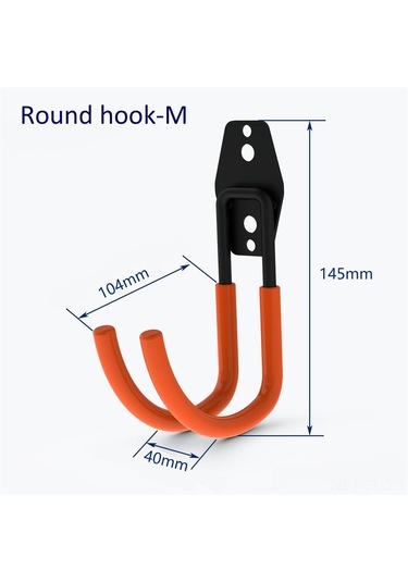 Lemestar Oranj Büyük Metal Kancalar: Bisiklet, Kaykay Ve Dış Mekan Araçları İçin Çok Amaçlı Garaj Depolama Aracı Turuncu