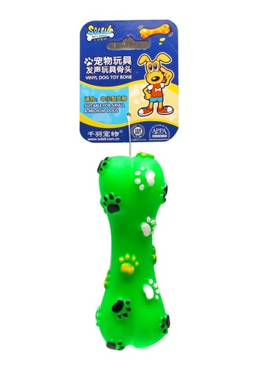 Soleil V9671 15 CM Öten Plastik Kemik Köpek Oyuncağı Çok Renkli