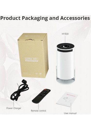 Salange HY300 1080P 1+8 GB Android Akıllı Projeksiyon Cihazı