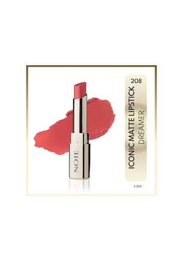 Note Cosmetics Iconic Sheer Lipstick Nemlendirici Parlak Ruj 208 Dreamer - Pembe 208