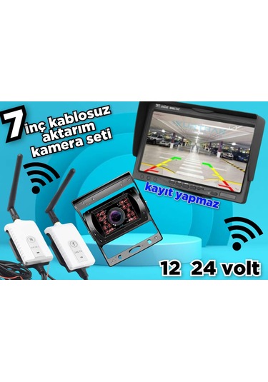7 İnç Monitör Kablosuz Görüntü Aktarıcı Metal Kasa Kamera 12 24 V
