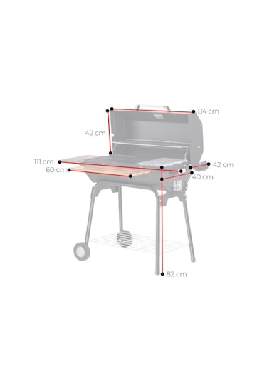 Guruss CG-075 Kömürlü Barbekü Mangal + Önlük + Kılıf