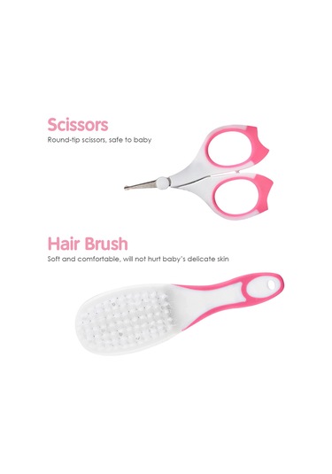 Suofeng Bebek Bakım Seti - 6 Parça Güvenli Tırnak Makası, Tarak Ve Fırça İçeren Yenidoğan Hijyen Kiti