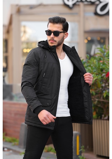 Içi Kürklü Torba Cepli Su Geçirmez Mont/Kaban Pldp 2960 001