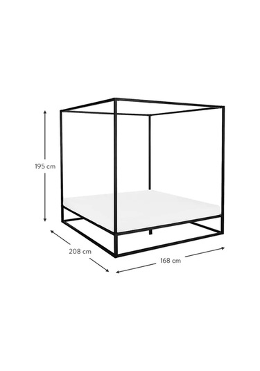 Lena Çift Kişilik Metal Karyola Siyah