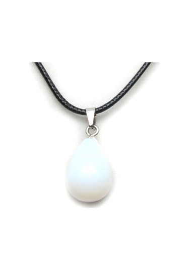 Blora Beyaz Damla Kolye Beyaz