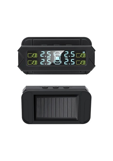 Boatshop1 Araba Suv Pikap Mpv Orv Tpms Siyah Kablosuz Harici Sensör Kiti Güneş Enerjili Ayarlanabilir Çıkarılabilir Braket