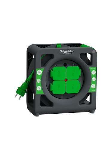Schneider Kompakt Kablo Makarası 15M Ip44 Topraklı 3x15 Ttr Kabl