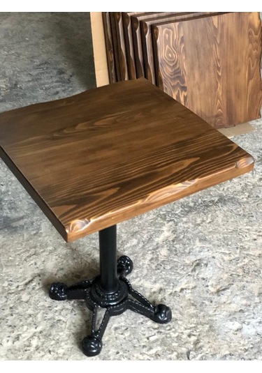 Bintaşmobilya Ceviz Renk Kütük Cafe Masası Imalatı Istanbul 60X60.Cm