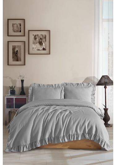 Elart Lily Yatak Seti 200x220 Cm Gri Gri
