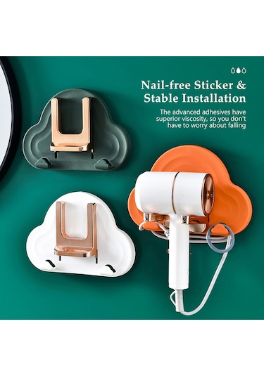 Moveevo Saç Kurutma Makinesi Tutucu Katlanabilir Duvara Monte Saç Kurutma Makinesi Askısı Saç Kurutma Makinesi Düzenleyici Saç