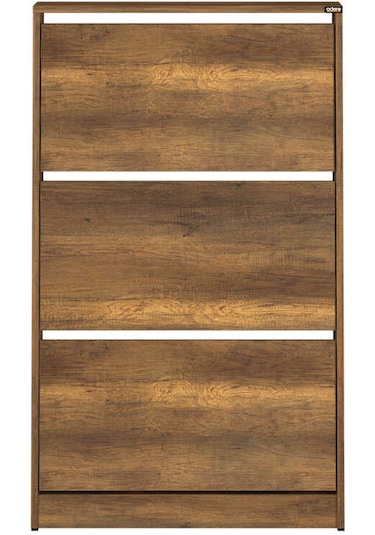Flat Duo 3 Katlı Geniş Ayakkabılık - Oslo Ceviz 73x119x26 Cm Ceviz