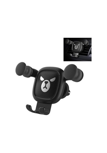 Wisdomselect Kızgın Ayı Desen Yerçekimi Karikatür Hava Firar Araç Montajlı Telefon Tutucu Siyah Yok Havalandırma Jaox61