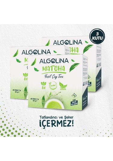 Algolina Matcha Çayı 30'lu Saşe 3 x 60 G
