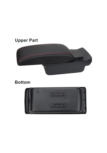 Siyah & Kırmızı Renault Clio 4 İçin Renault Clio 3 Iıı Iv İçin Araba Kol Dayama Kutusu Aksesuarları Depolama Usb Arayüzü Geri Çekilebilir