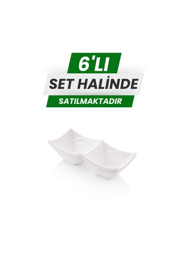 Alezy 523 Göreme Melamin Termostar Ürgüp İkili Sosluk 16x8 Beyaz