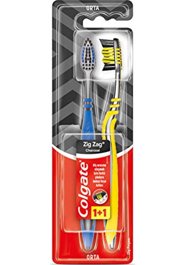 2 Adet Colgate Diş Fırçası Zigzag Charcoal 1+1