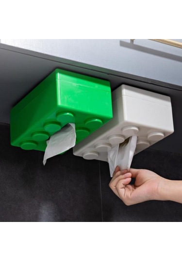 Yeşil Kare Mendil Kutusu, Çok Amaçlı Duvara Monte A