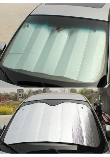 60x130cm Baloncuklu Araba Ön Cam Güneşlik Oto Güneşlik Perde