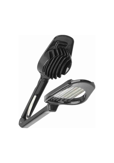 Kosona Siyah Çift Yüzeyli Yumurta Dilimleyici - Hızlı Dilimleme, Wedge Oluşturma, Kaymazsız Tabanlı Mutfak Aracı Diğer