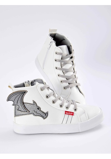 Denokids Ejderha Erkek Çocuk Beyaz Sneakers