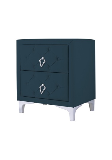 Ruby 2 Çekmeceli Komodin- Silver Model Kapitoneli Yatak Odası Iki Çekmeceli Komodin&şifonyer Modeli Mavi Ruby 2 Çekmeceli Komodin- Silver Model Kapitoneli Yatak Odası Iki Çekmeceli Komodin&şifonyer Modeli Mavi