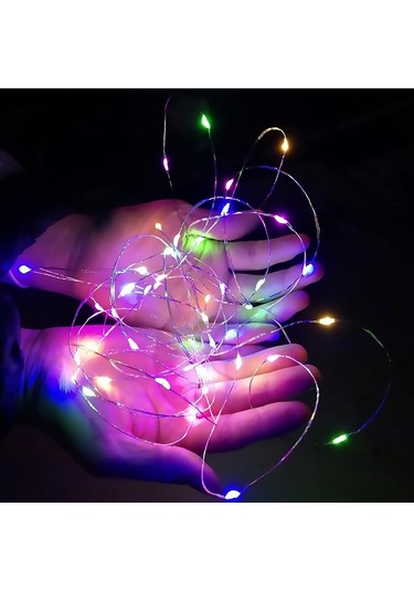 Yüksek Kalite 1.5 Metre Renkli Hobi Işığı Renkli Led Işık Modlu Renkli Pilli Led Işık Pil Dahildir Renkli