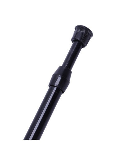 Teleskopik Yaylı Gerilim Perde Rayı Direk Çubukları, 55 90cm, Siyah Siyah