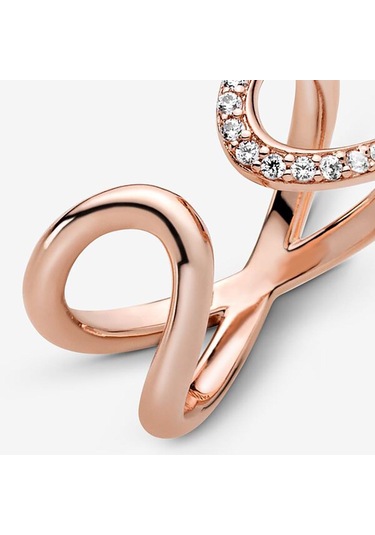 2022 Yeni Varış 925 Ayar Gümüş Pembe Sarılmış Açık Sonsuzluk Yüzük Gül Altın Yüzük Kadınlar İçin Nişan Takı Yıldönümü 9 Çok Renkli