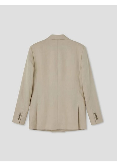 Lc Waikiki Bej Standart Kalıp Erkek Keten Blazer Ceket