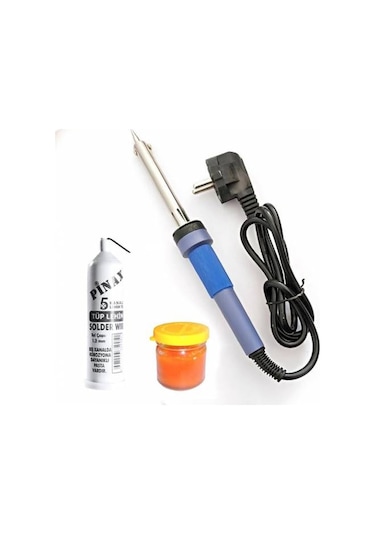 80W Profesyonel Lehim Makinesi Kalem Havya Leyim Teli Pasta 3 Lü