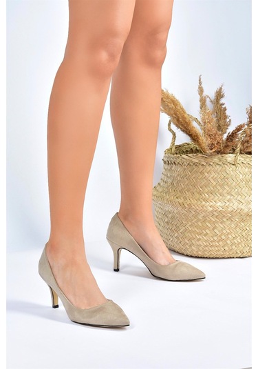 Fox Shoes  Ten Süet Kadın İnce Topuklu Stiletto L253970002