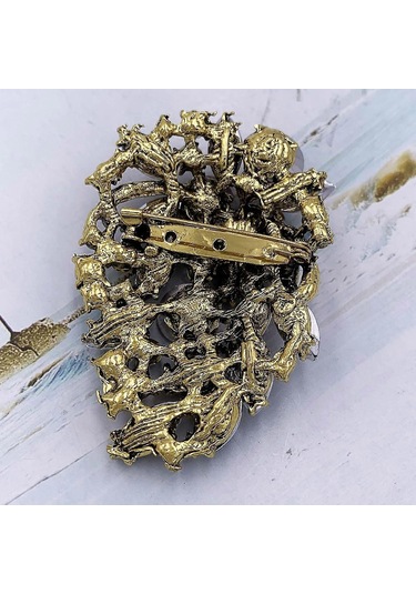 Yapay Elmas Açıklama Broş Pin Çiçek Elbise Aksesuarı Çok Renkli