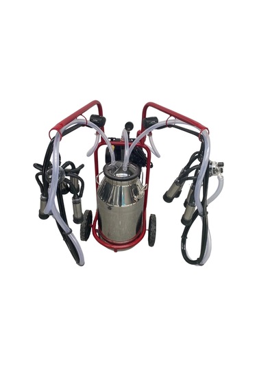 Bartech Yaprak Çiftli İnek Süt Sağım Makinası C40 Krom Güğüm Kuru