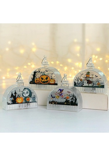 Pazly Taşınabilir Cadılar Bayramı Balkabağı Feneri - Çocuklar İçin Siyah Cadı Dekoru Diğer