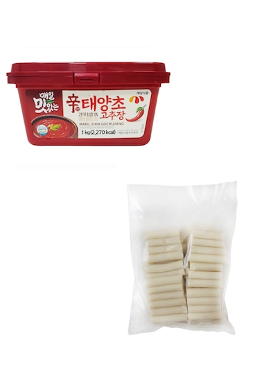 Sanskore Tteokbokki Kore Pirinç Keki 1 KG + Gochujang 1 KG