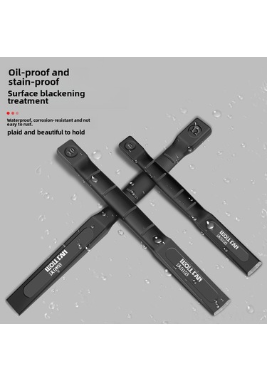 Geeksen Endüstriyel Sınıf Krom Vanadyum Çelik Blokta, Seramik Taş Kesim Aracı - Siyah Oksitli 8" Düz Uçlu El Kesici