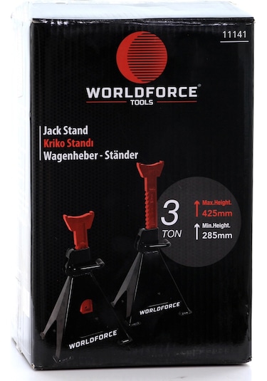 Worldforce 3 Ton 4 Ayaklı Kriko Standı Araba Araç Sehpası 2 Adet