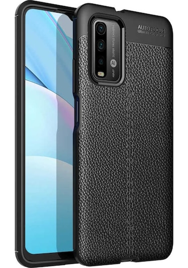 Xiaomi Redmi Note 9 4G Kılıf Zore Niss Deri Desenli Silikon